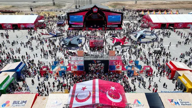 Kıbrıs'taki Teknofest'in havadan görünümü