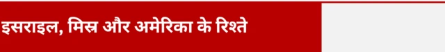 इसराइल, मिस्र और अमेरिका के रिश्ते