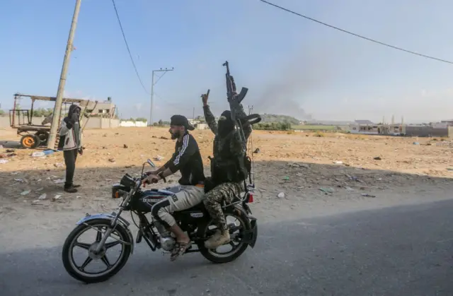 हमास के हमले के दौरान की तस्वीर