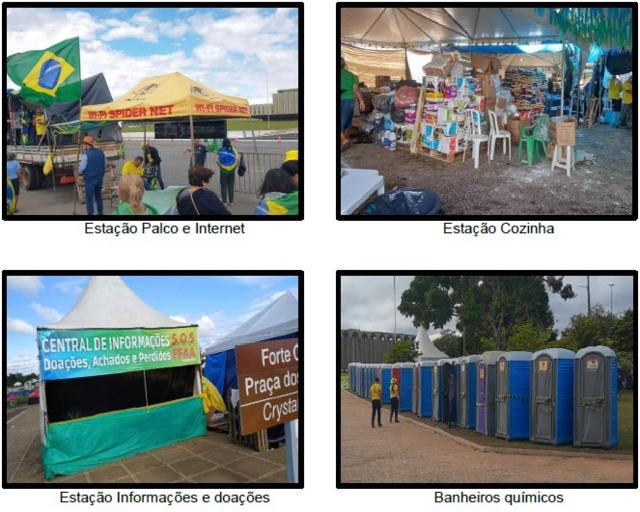 Imagem mostra estrutura do acampamento bolsonaristaplataformas de apostas desportivasBrasília