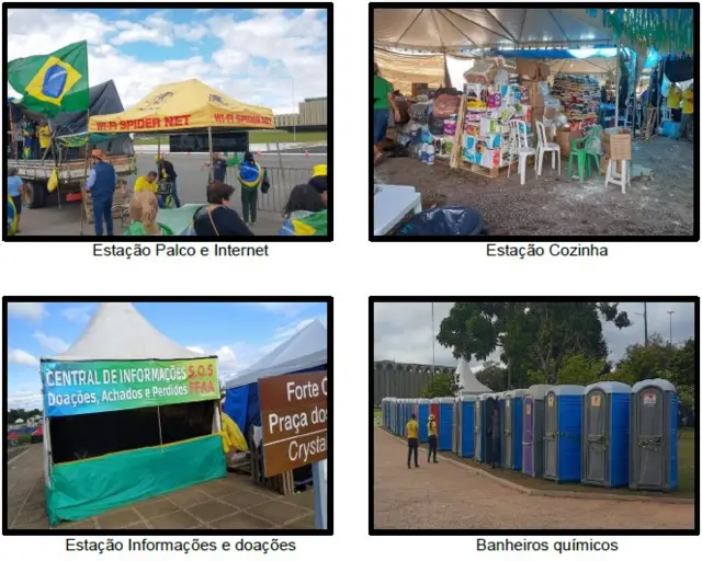 Imagem mostra estrutura do acampamento bolsonaristacomo sacar na betsulBrasília