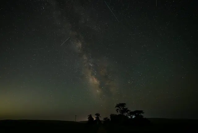 Chuva de meteoros fotografada na Califórnia (EUA)
