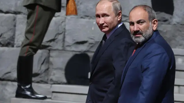 ولادیمیر پوتین و نیکول پاشینیان