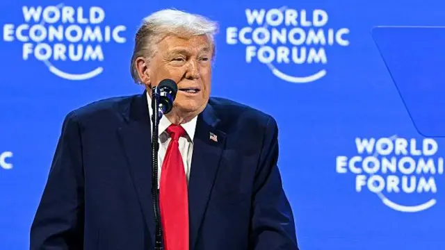 Donald Trump przemawia w Davos