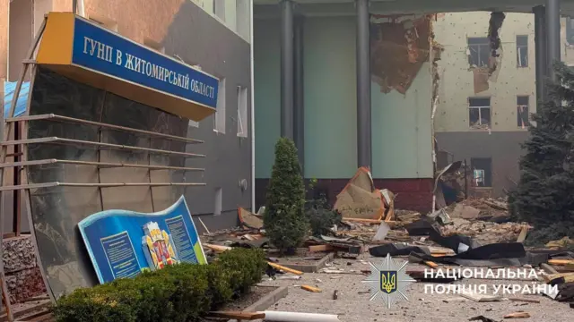 Зруйнована будівля поліції в Житомирі
