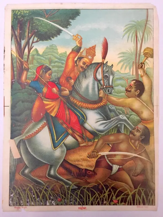 चित्रशाळेनं प्रसिद्ध केलेलं खंडोबाचं चित्र