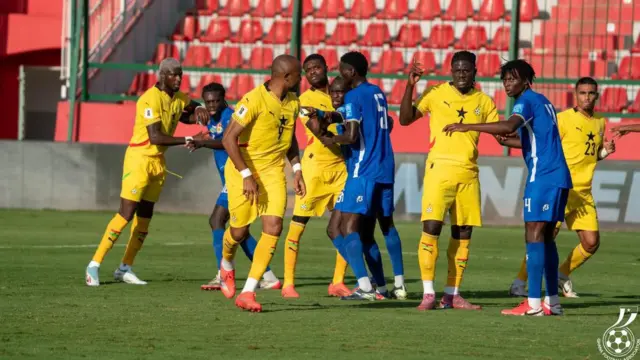 secene from Ghana v CAR game