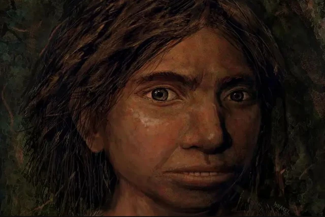 ภาพจำลองใบหน้าของมนุษย์เดนิโซวาน ซึ่งสร้างขึ้นเมื่อปี 2019 จากข้อมูลดีเอ็นเอในกระดูกนิ้วมือ
