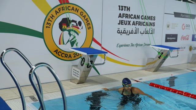 a swimmer during the africa games