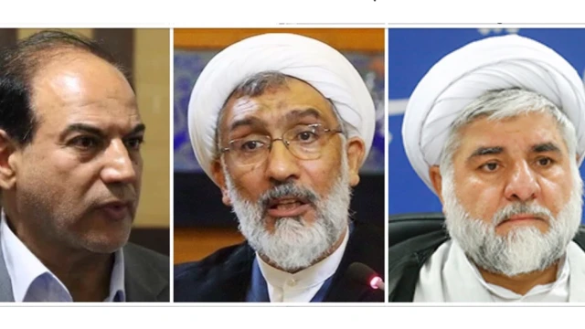 از راست به چپ: محمد مقیسه، مصطفی پورمحمدی، سیروس شیخ‌پور