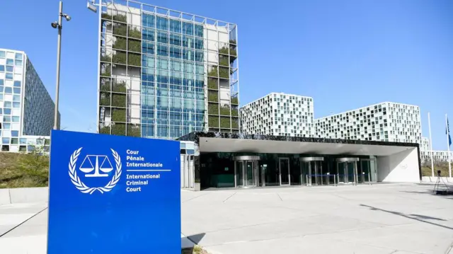 An exterior view of the International Criminal Court in the Hague, Netherlands on 31 March 2021