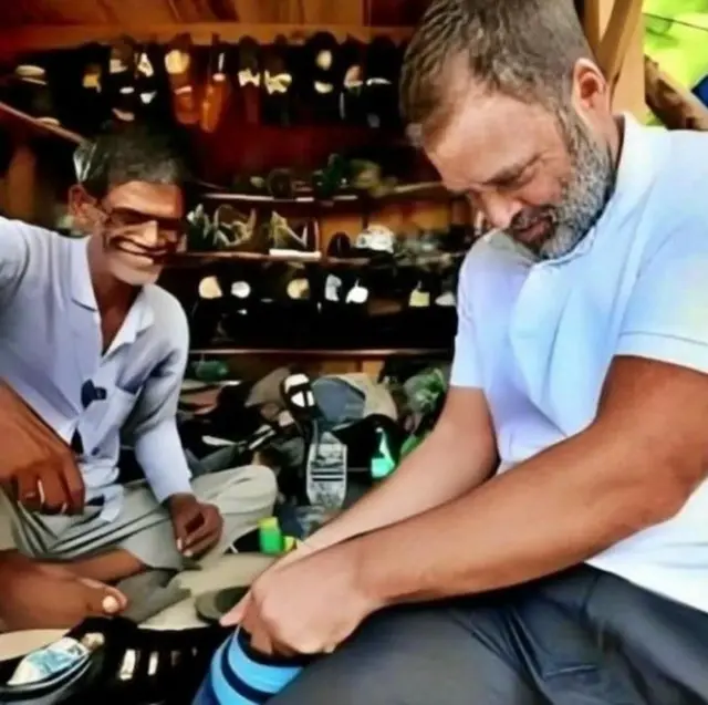 રામચેતની સાથે રાહુલ ગાંધીની તસવીર