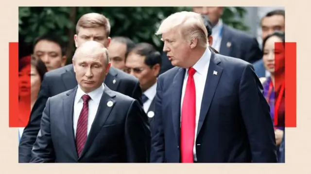 ፕረዚደንት ኣመሪካ ዶናልድ ትራምፕን ፕረዚደንት ሩስያ ቭላድሚር ፑቲንን