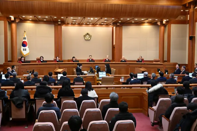 서울 종로구 헌법재판소에서 열린 윤석열 대통령 탄핵심판 변론기일 모습