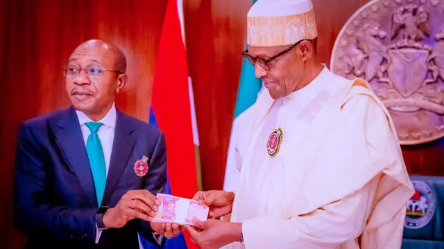 Godwin Emefiele na Muhammadu Buhari
