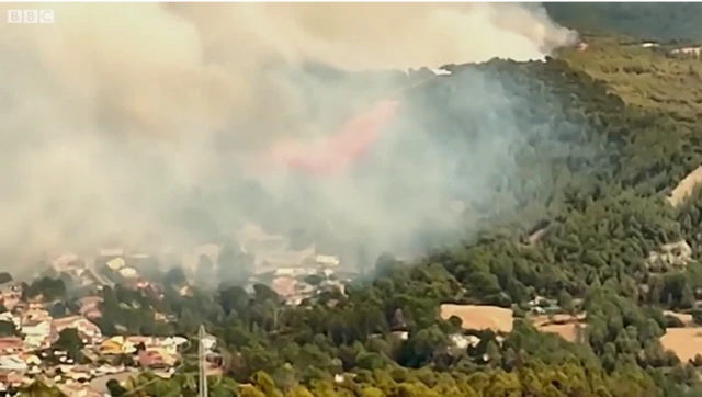 Vague de chaleur en Europe (capture d'écran)