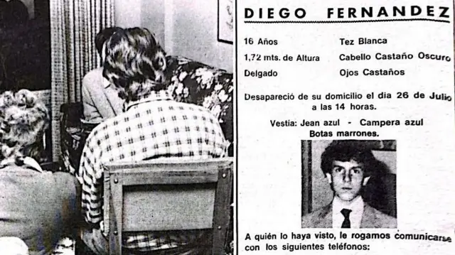 Cartel com busca de Diego Fernández