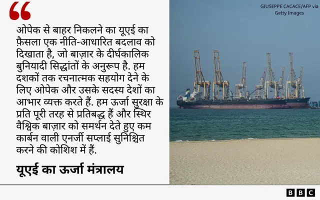 यूएई के ऊर्जा मंत्रालय का बयान ग्राफ़िक्स में