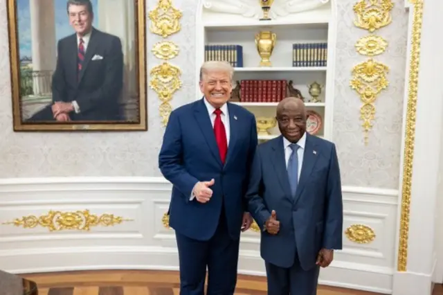 Donald Trump et Joseph Boakai