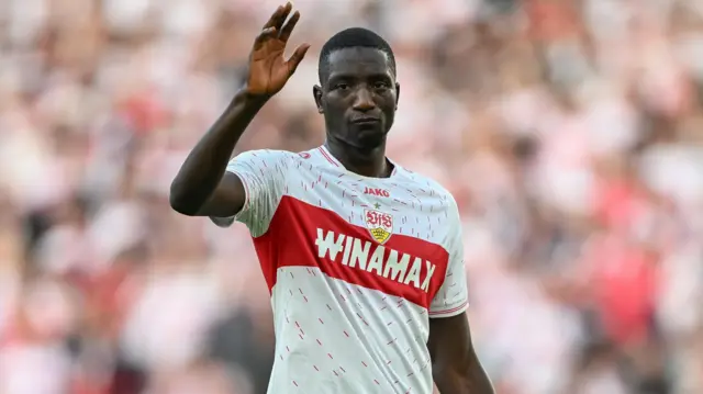 Serhou Guirassy en action pour Stuttgart
