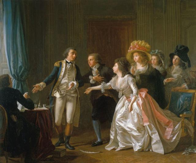 Ilustração de casamento no século 17
