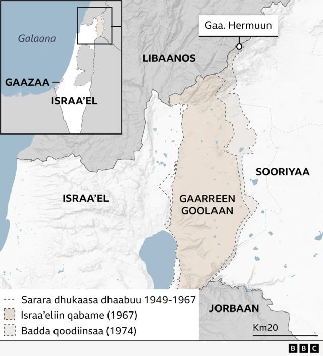 Maappii Gaareen Goolaan Israa'eliin qabaman agarsiisuu