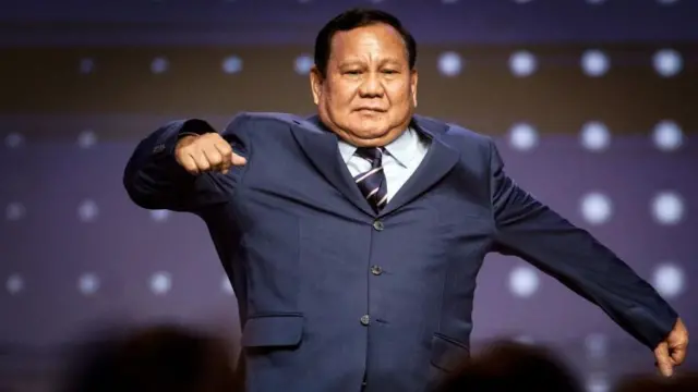Menteri pertahanan dan presiden terpilih Indonesia, Prabowo Subianto.