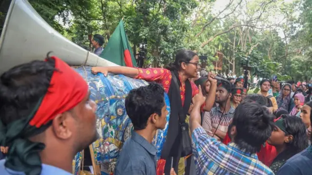 बाङ्ग्लादेशमा विद्यार्थीहरूको विरोध प्रदर्शन