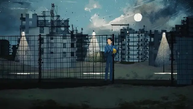 তার নির্মাণ কাজের স্থানে চান হো - অ্যানিমেশন চিত্র 