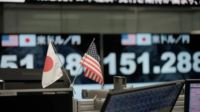 أعلام الولايات المتحدة واليابان 