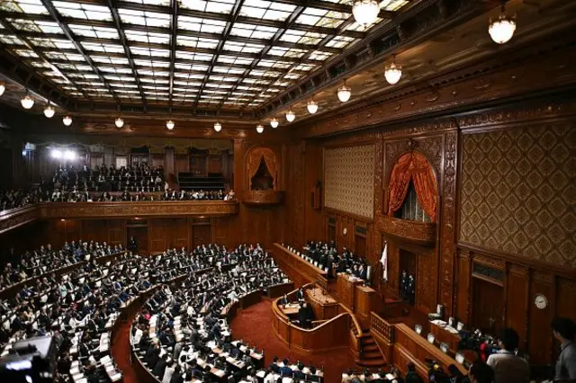 نمایی از جلسه پارلمان جاپان