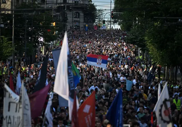 Протесты в Сербии