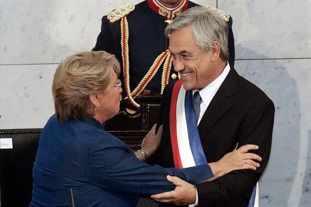 Piñera y Michelle Bachelet