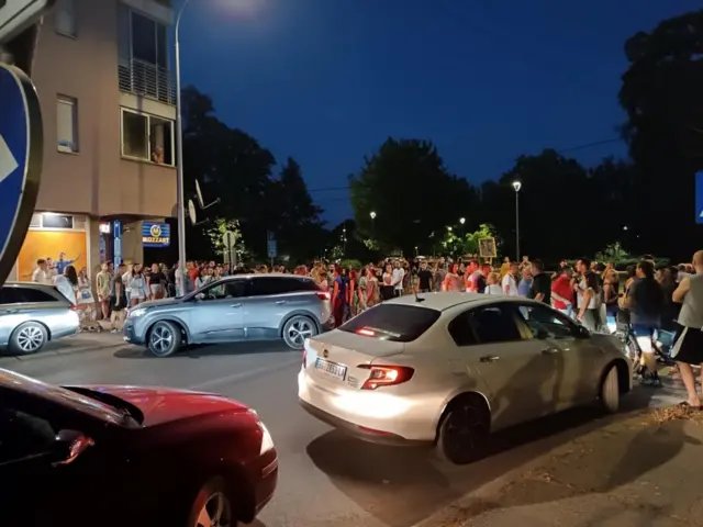 Blokada raskrsnice u Valjevu