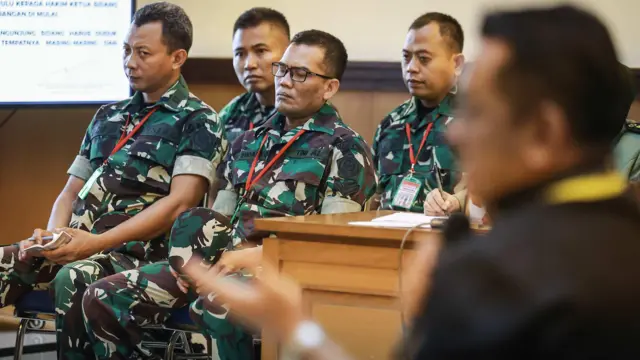 Andrie Yunus, sidang tuntutan, empat anggota TNI