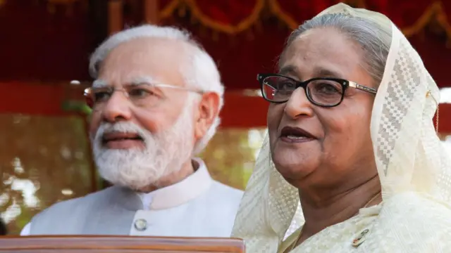 দিল্লিতে প্রধানমন্ত্রী মোদী ও প্রধানমন্ত্রী হাসিনা। সেপ্টেম্বর ২০২২