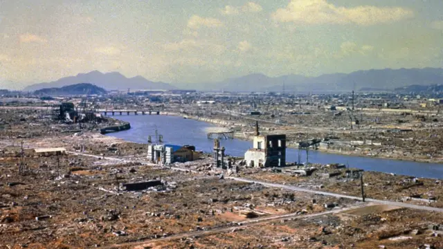 Devastación en Hiroshima después de la bomba atómica