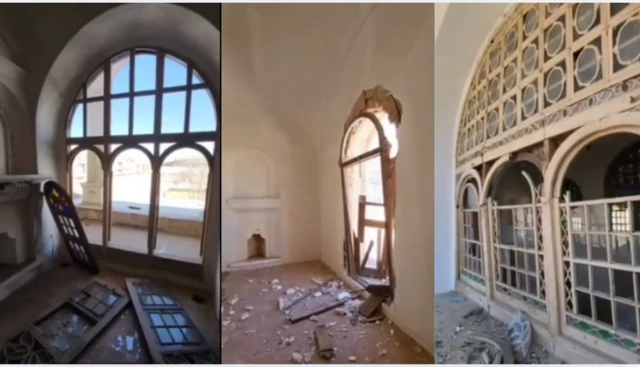 آثار تخریب در عمارت خسروآباد در نتیجه حمله آمریکا و اسرائیل 