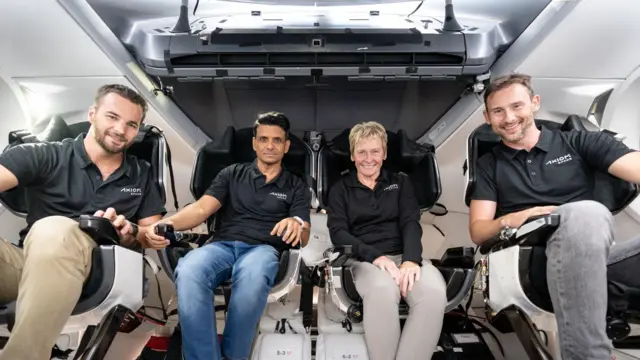 एक्सियम-4 मिशन के तहत जाने वाले अंतरिक्ष यात्रियों की तस्वीर.