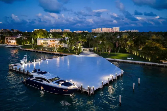 El helipuerto de la casa de Key Biscayne