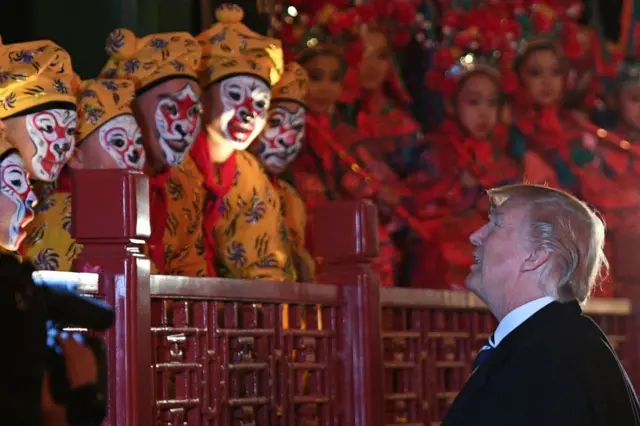 ترامپ در زمان دیدار از چین