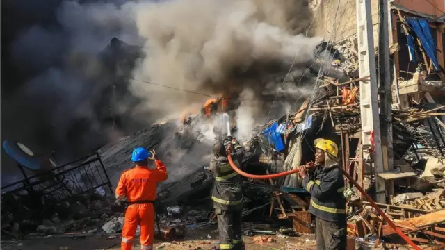 Balogun market fire: Traders count dia loss afta fire burn down popular ...