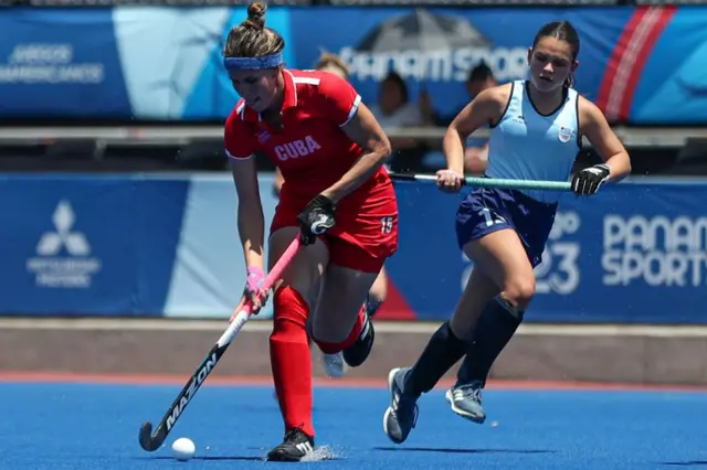 Jugadora cubana de hockey