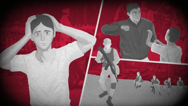 An illustration of former conscripts