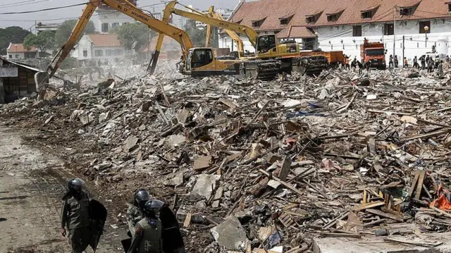 Kampung Pasar Ikan digusur oleh Pemprov Jakarta pada 2016.