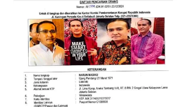 Harun Masiku, Hasto Kristiyanto