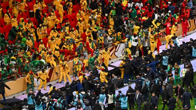 some senegalese fans wanted to break into the park during the chaos