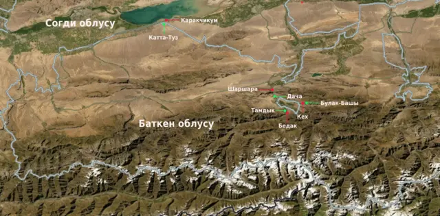 N﻿ASA'нын спутнигине тартылган карта