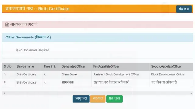 जन्म दाखला प्रक्रिया