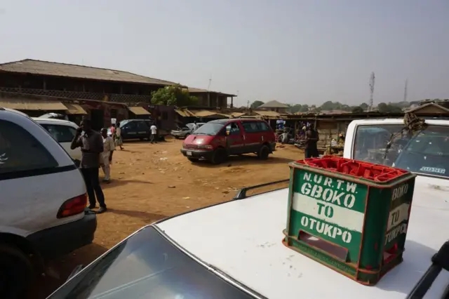 Foto of Gboko bus station for Benue wia fight-fight dey happun